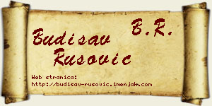 Budisav Rusović vizit kartica